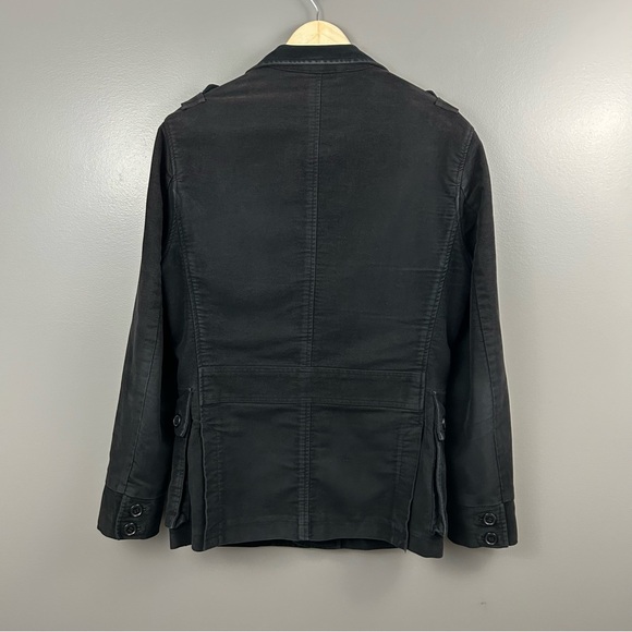 Selected Antique Moleskin Blazer Jacket Black Size 48 - Picture 8 of 16